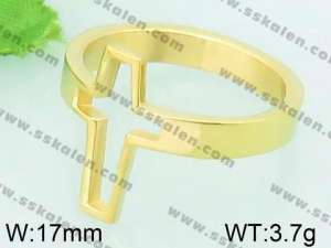 Stainless Steel Gold-plating Ring  - KR34315-Z