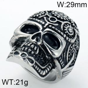 Stainless Skull Ring - KR34369-BD