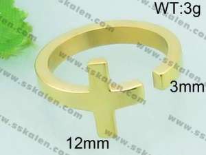 Stainless Steel Gold-plating Ring - KR34575-Z