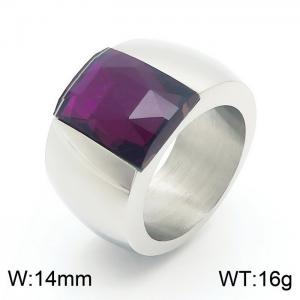 Factory Wholease Jewelry Stainless Stell Stone Ring - KR34690-K