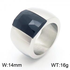 Professional Stainless Steel Jewelry Gold Plated Stone Ring - KR34691-K