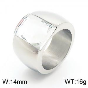 Wholesale Jewelry Stone Stainless Steel Wedding Ring - KR34692-K