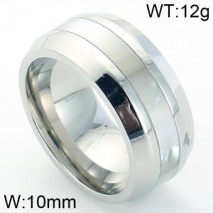 Stainless Steel Stone&Crystal Ring - KR34995-K