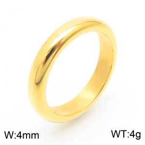 Stainless Steel Gold-plating Ring - KR34998-K
