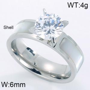 Stainless Steel Stone&Crystal Ring - KR35150-AD