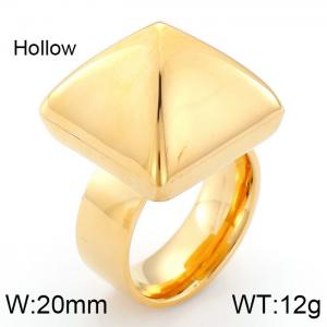 Stainless Steel Gold-plating Ring - KR35155-K