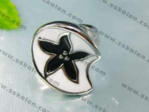 Stainless Steel Black-plating Ring - KR35273-K