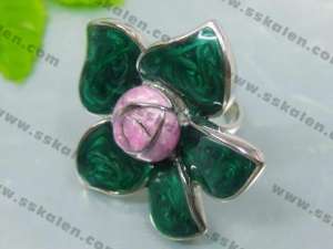 Stainless Steel Enamel Ring - KR35281-K