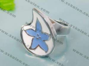 Stainless Steel Enamel Ring - KR35293-K