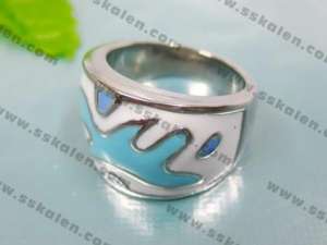 Stainless Steel Enamel Ring - KR35297-K