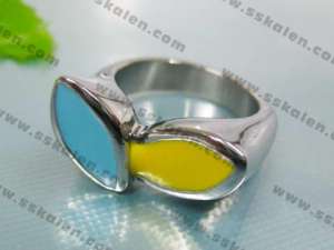 Stainless Steel Enamel Ring - KR35302-K