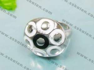 Stainless Steel Enamel Ring - KR35341-K