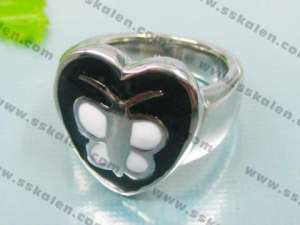 Stainless Steel Black-plating Ring - KR35349-K