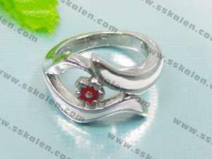 Stainless Steel Enamel Ring - KR35353-K