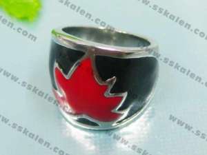 Stainless Steel Black-plating Ring - KR35355-K