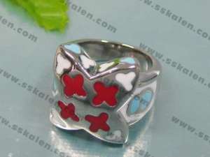 Stainless Steel Enamel Ring - KR35373-K