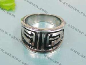 Stainless Steel Black-plating Ring - KR35386-K