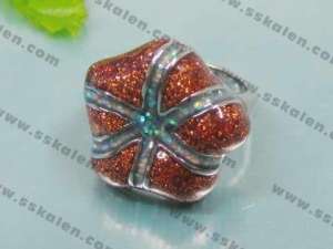 Stainless Steel Enamel Ring - KR35394-K