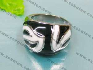 Stainless Steel Black-plating Ring - KR35401-K