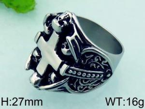 Stainless Skull Ring - KR35639-TGX