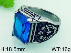 Stainless Steel Stone&Crystal Ring - KR35644-TGX