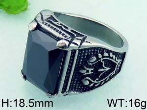 Stainless Steel Stone&Crystal Ring - KR35646-TGX