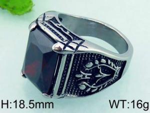 Stainless Steel Stone&Crystal Ring - KR35647-TGX