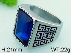 Stainless Steel Stone&Crystal Ring - KR35649-TGX