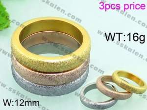 Stainless Steel Rose Gold-plating Ring - KR35931-K