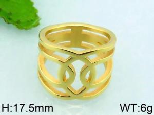 Stainless Steel Gold-plating Ring - KR35996-THX