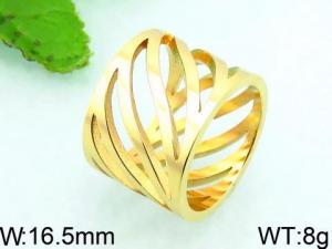 Stainless Steel Gold-plating Ring - KR35998-THX