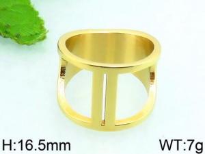 Stainless Steel Gold-plating Ring - KR35999-THX