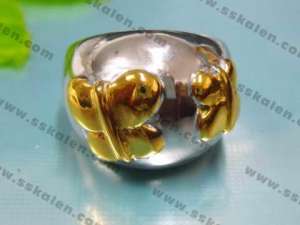Stainless Steel Gold-plating Ring - KR36229-K