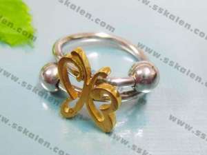 Stainless Steel Gold-plating Ring - KR36243-K