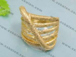 Stainless Steel Gold-plating Ring - KR36290-K