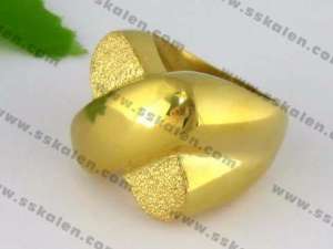 Stainless Steel Gold-plating Ring - KR36299-K
