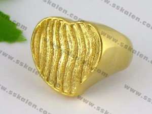 Stainless Steel Gold-plating Ring - KR36300-K