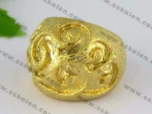 Stainless Steel Gold-plating Ring - KR36304-K