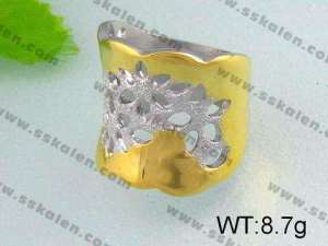 Stainless Steel Gold-plating Ring - KR36329-K