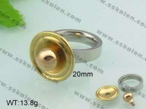 Stainless Steel Gold-plating Ring - KR36341-K
