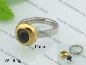 Stainless Steel Gold-plating Ring - KR36342-K