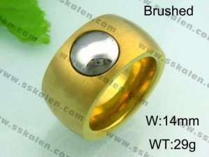 Stainless Steel Gold-plating Ring - KR36354-K