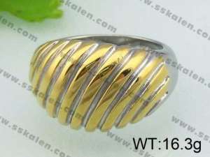 Stainless Steel Gold-plating Ring - KR36357-K