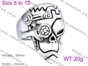 Stainless Skull Ring - KR36800-K