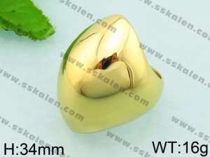 Stainless Steel Gold-plating Ring - KR37223-L