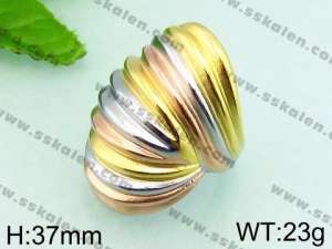 Stainless Steel Gold-plating Ring - KR37454-L