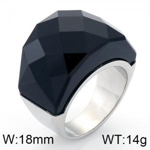 Stainless Steel Stone&Crystal Ring - KR37532-K