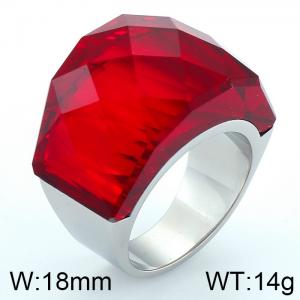 Stainless Steel Stone&Crystal Ring - KR37537-K