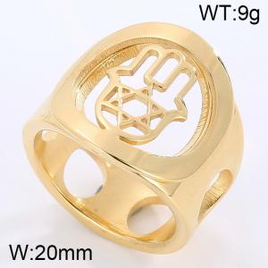 Stainless Steel Gold-plating Ring - KR37818-K