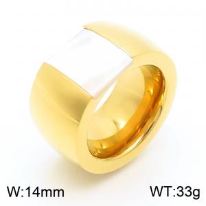 Stainless Steel Gold-plating Ring - KR37910-K